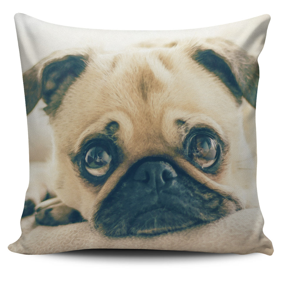 Pillow Cover Pug Puppy Watercolor