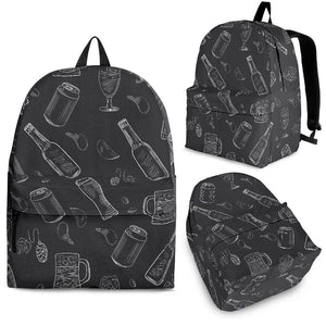 Beer Hand Drawn Pattern Backpack