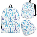 Eiffel Tower Pattern Print Design 01 Backpack