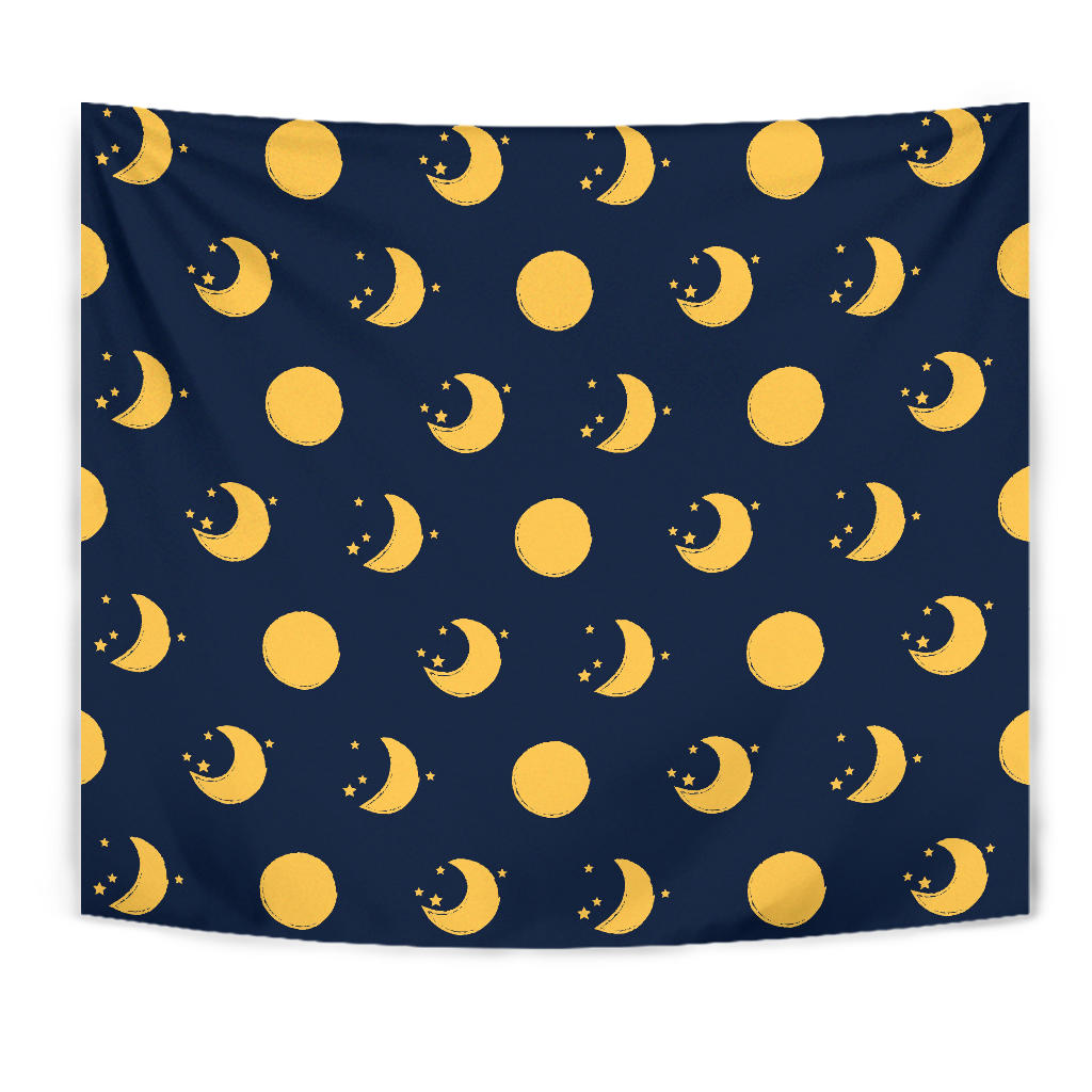 Moon Star Pattern Wall Tapestry
