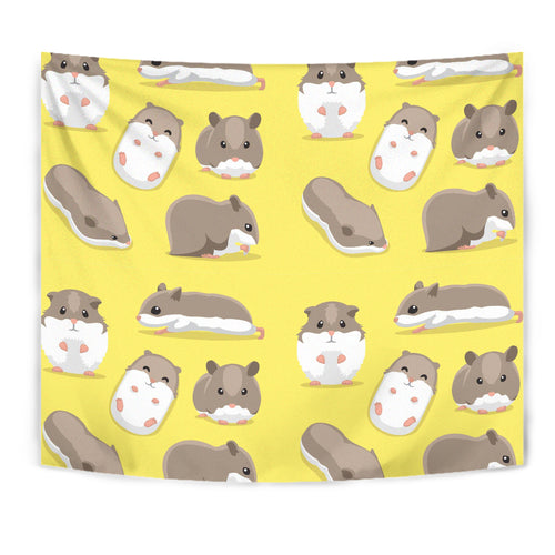 Cute Hamster Pattern Wall Tapestry