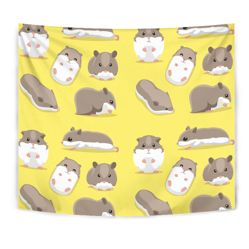 Cute Hamster Pattern Wall Tapestry