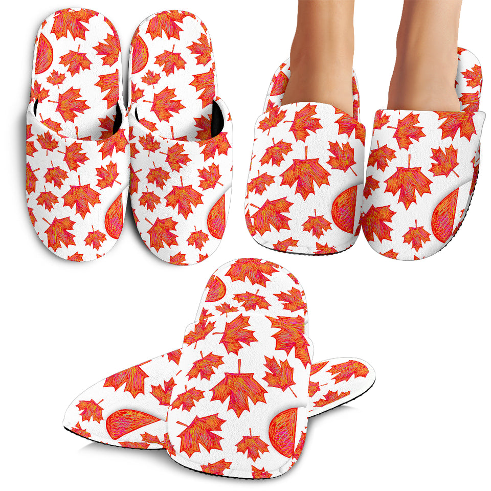 Canada Pattern Print Design 02 Slippers