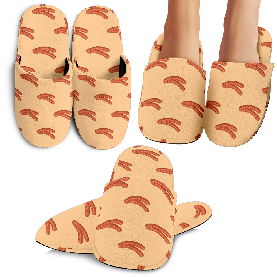 Sausage Pattern Print Design 03 Slippers