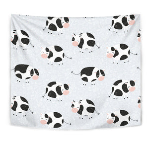 Cute Cows Pattern Wall Tapestry