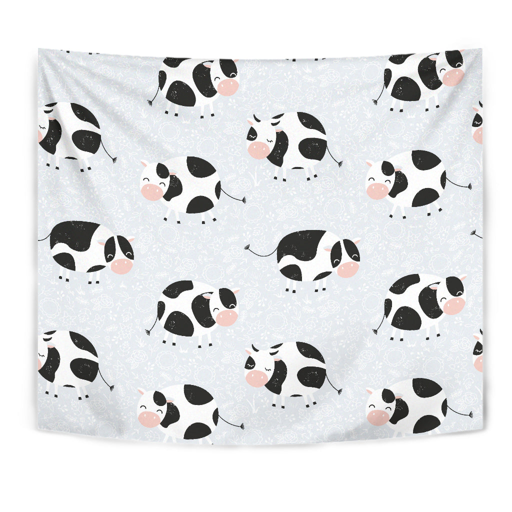 Cute Cows Pattern Wall Tapestry