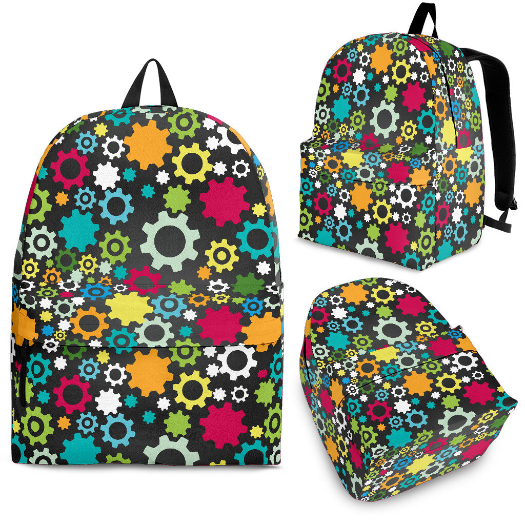 Gear Pattern Print Design 03 Backpack