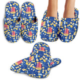 Popcorn Pattern Print Design 01 Slippers