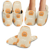 Cute Brown Pomeranian Puppy  Slippers