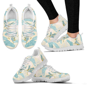 Bonsai Bamboo Stork Japanese Pattern Cream Theme Women'S Sneaker Shoes