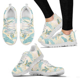 Bonsai Bamboo Stork Japanese Pattern Cream Theme Women'S Sneaker Shoes