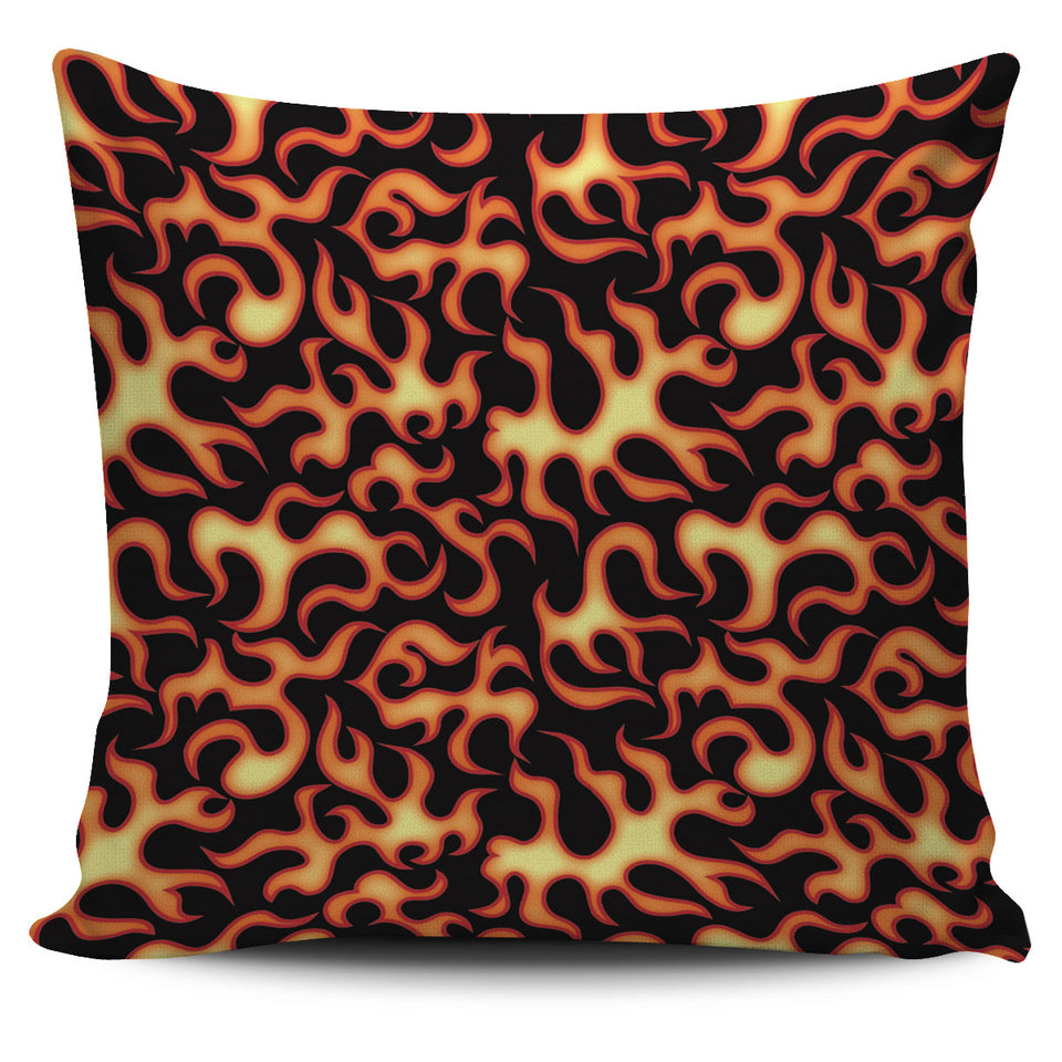 Fire Flame Dark Pattern Pillow Cover