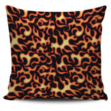 Fire Flame Dark Pattern Pillow Cover