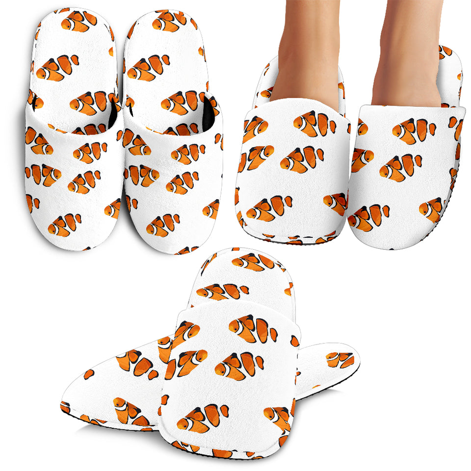 Clown Fish Pattern Print Design 03 Slippers