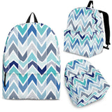 Zigzag  Chevron Blue Pattern Backpack