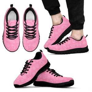 Sweet Candy Pink Background Men'S Sneaker Shoes