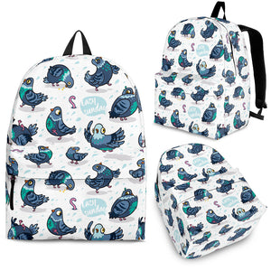 Pigeon Pattern Print Design 02 Backpack