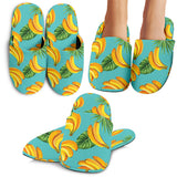 Banana Palm Leaves Pattern Background Slippers