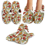 Red Tulips And Daffodils Pattern Slippers