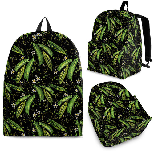 Green Peas Pattern Print Design 02 Backpack