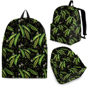 Green Peas Pattern Print Design 02 Backpack