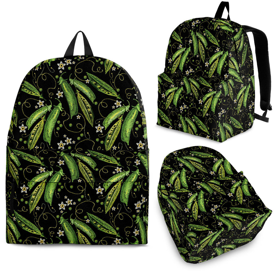 Green Peas Pattern Print Design 02 Backpack
