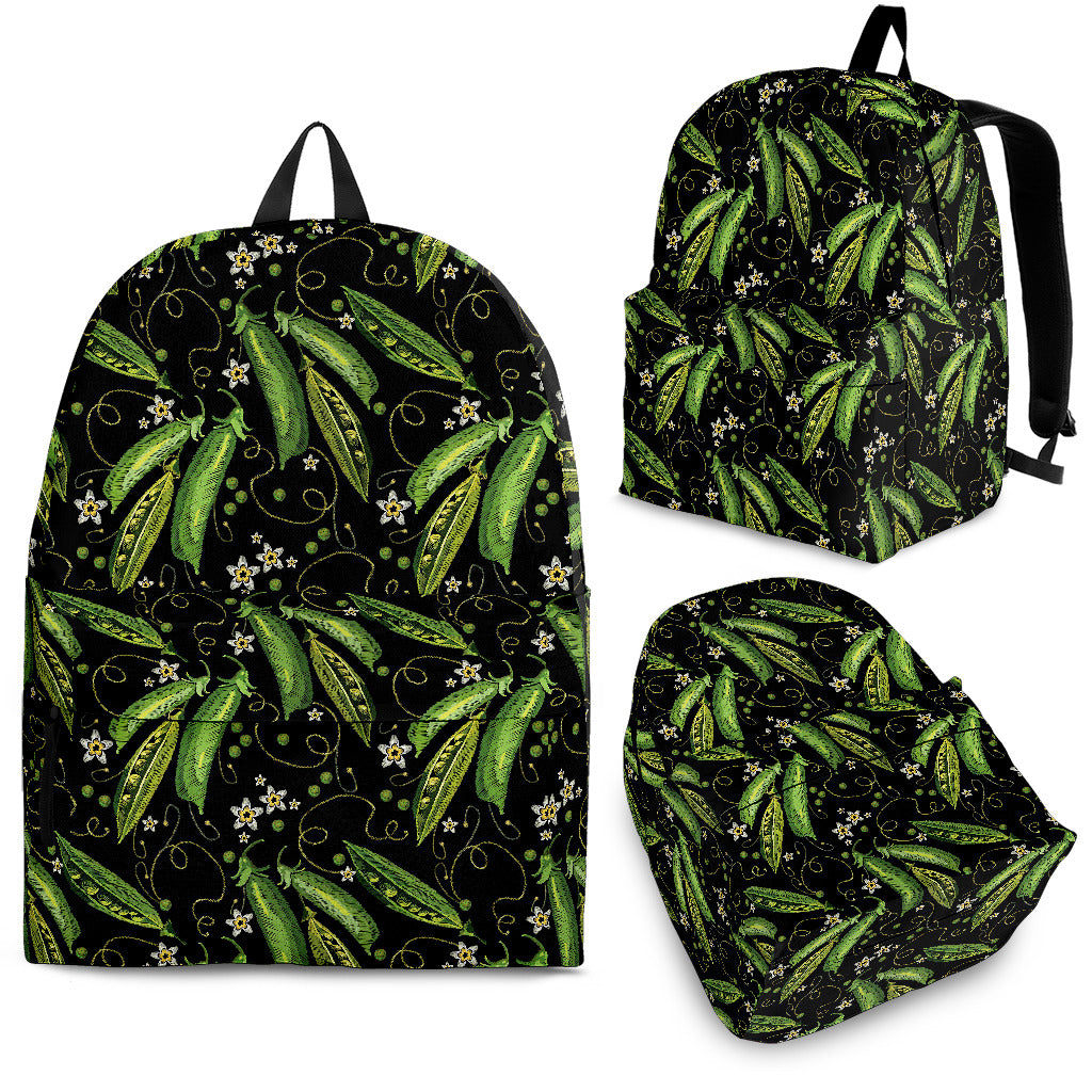 Green Peas Pattern Print Design 02 Backpack