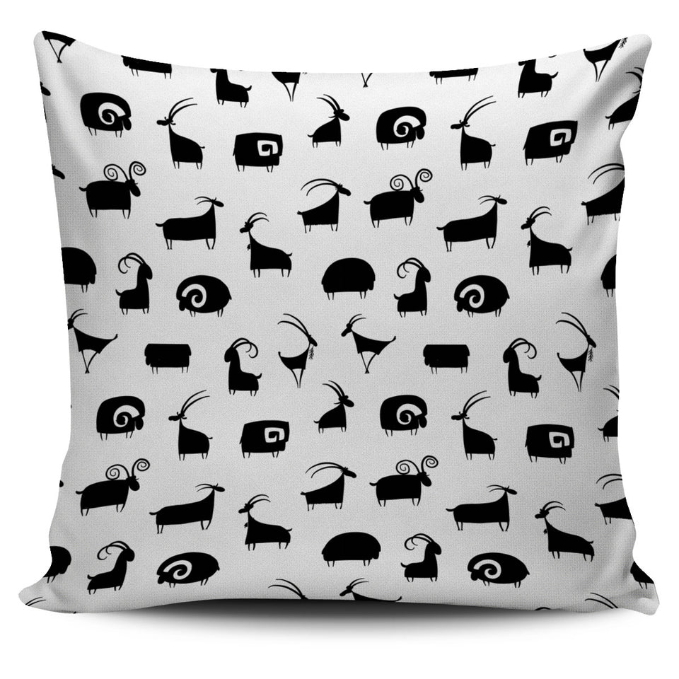 Goat Ram Pattern Pillow Cover