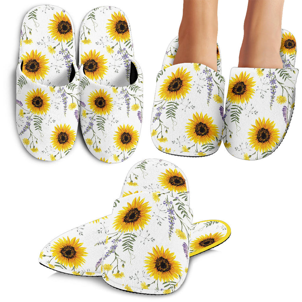 Beautiful Sunflowers Pattern Slippers