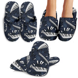 Piano Pattern Print Design 02 Slippers