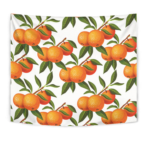 Oranges Pattern Background Wall Tapestry