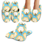 Bee Honeycomb Pattern Slippers