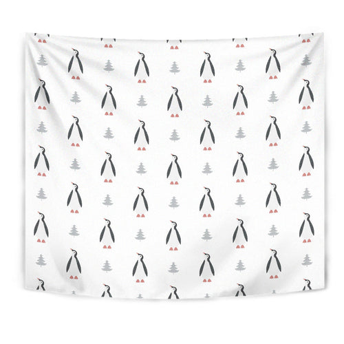 Penguin Pattern Wall Tapestry