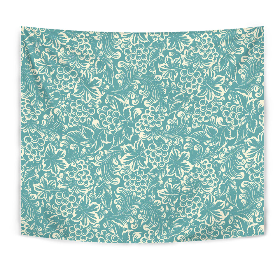 Classic Hand Drawn Grape Pattern Wall Tapestry
