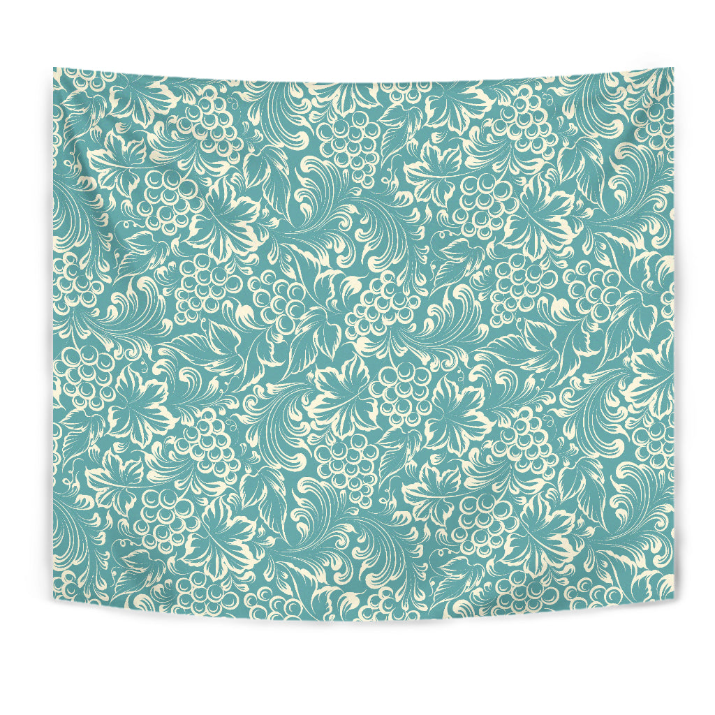 Classic Hand Drawn Grape Pattern Wall Tapestry
