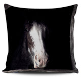 Black And White Horse Pillow Cover