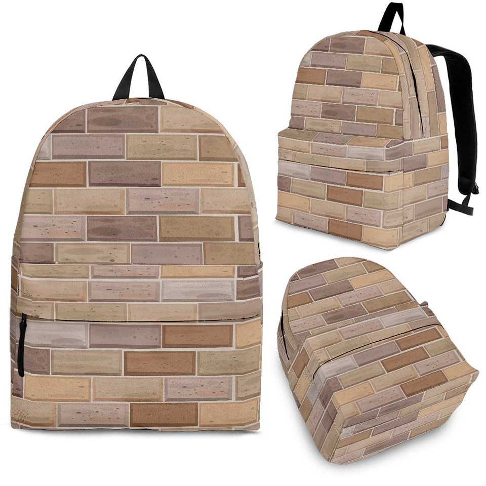 Brick Printed Pattern Print Design 01 Backpack