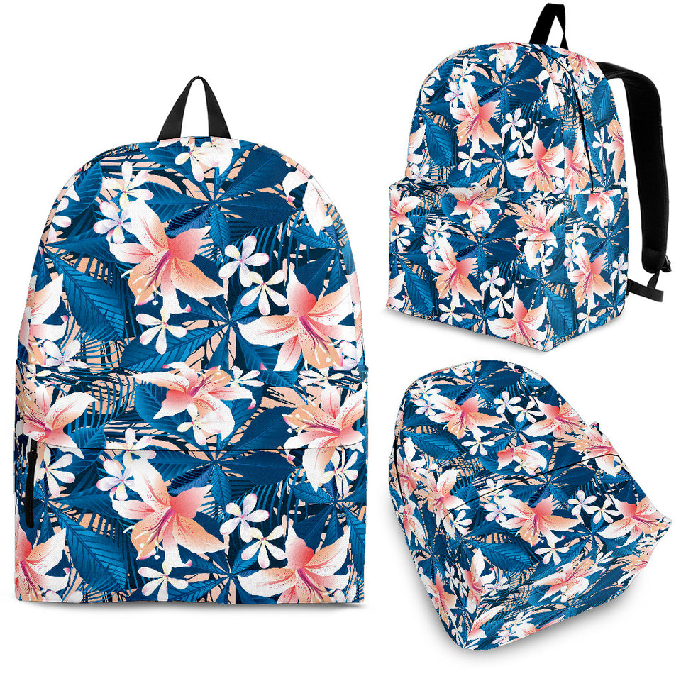 Hibiscus Pattern Print Design 02 Backpack