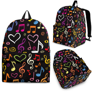 Music Notes Pattern Print Design 02 Backpack