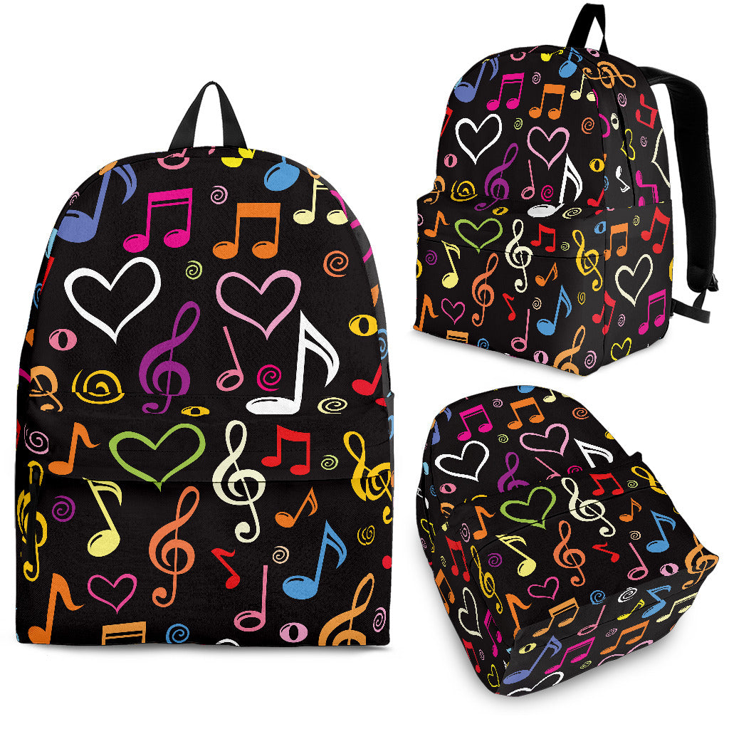 Music Notes Pattern Print Design 02 Backpack