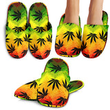Canabis Marijuana Weed Pattern Print Design 03 Slippers