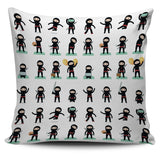 Cute Ninja Katana Sword Pattern Pillow Cover