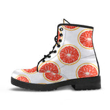 Grapefruit Pattern Leather Boots