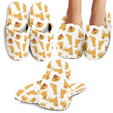 Golden Retriever Pattern Print Design 05 Slippers