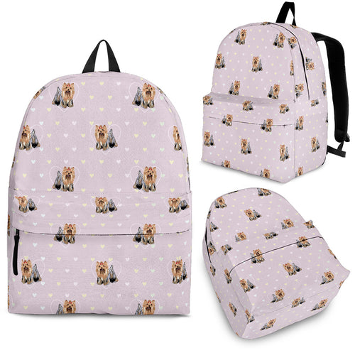 Yorkshire Terrier Pattern Print Design 02 Backpack