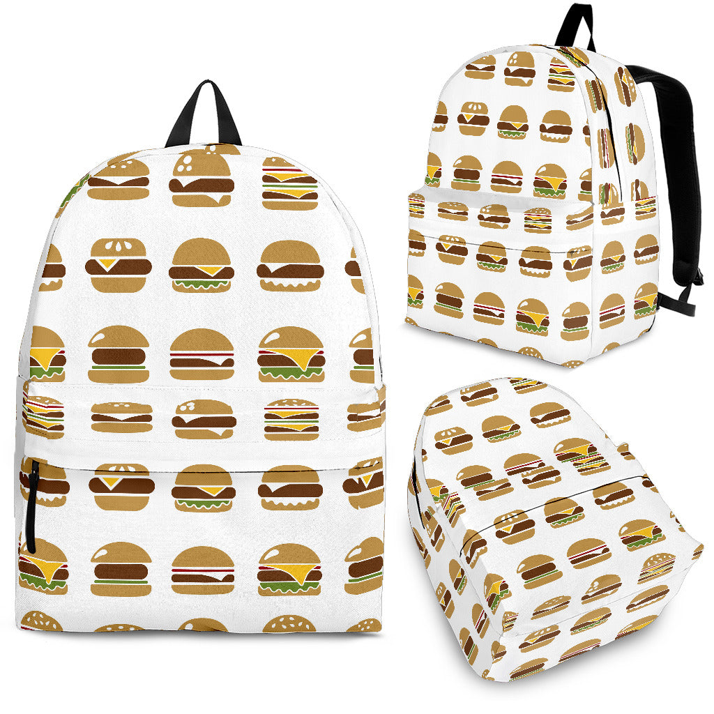 Hamburger Pattern Print Design 02 Backpack