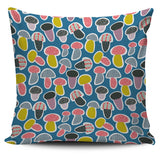 Colorful Mushroom Design Pattern Pillow Cover