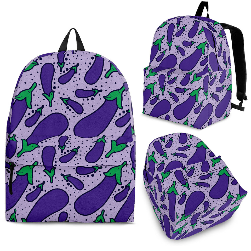 Eggplant Pattern Print Design 03 Backpack