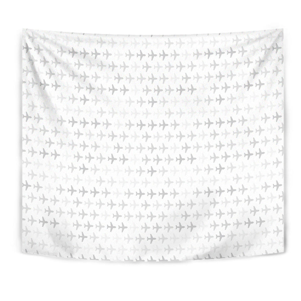 Airplane Print Pattern Wall Tapestry