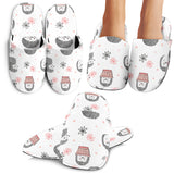 Hedgehog Pattern Print Design 02 Slippers